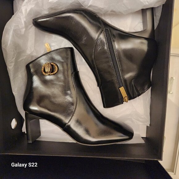 Kurt Geiger London Black Leather Chelsea Square Toe Booties. NIB. Various. - Picture 10 of 13